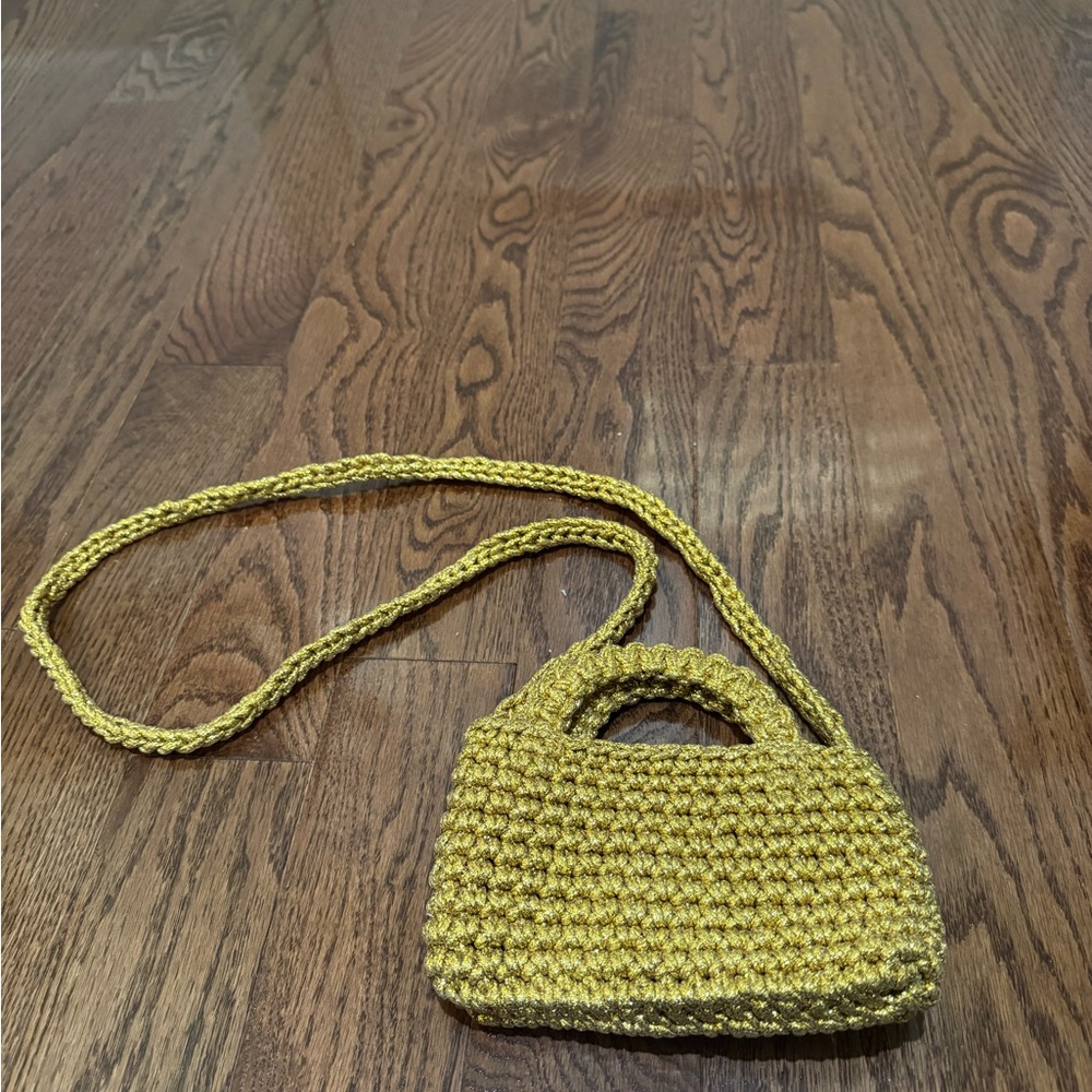 J. Crew Metallic Gold Mini Bag